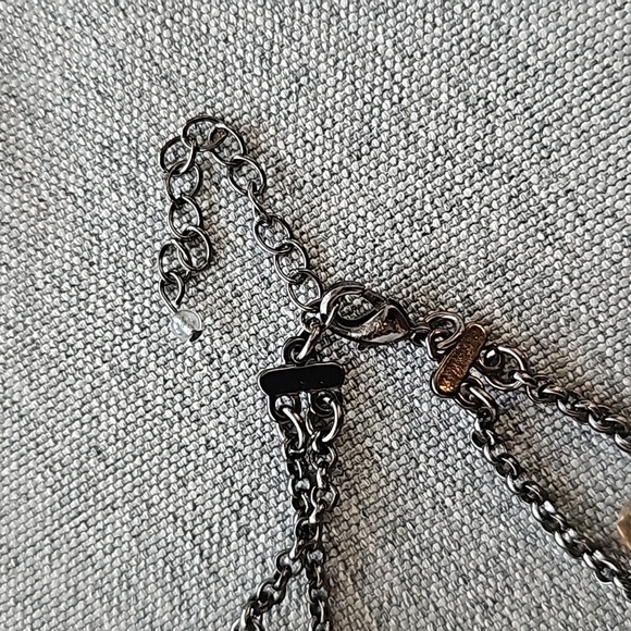 Trifari | Faceted Black, Crystal Rondelle Layered Statement Necklace - Picture 3 of 6